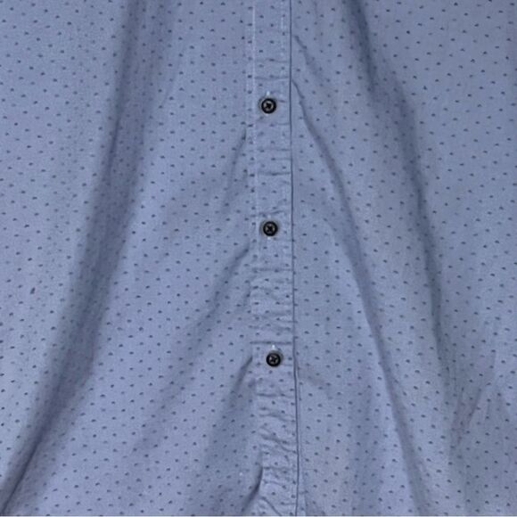 Men's Craft + Flow Blue Short Sleeve Printed Button Down Shirt - Picture 4 of 9